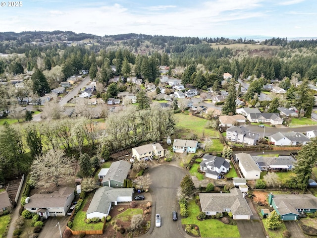 aerial view featuring a residential view