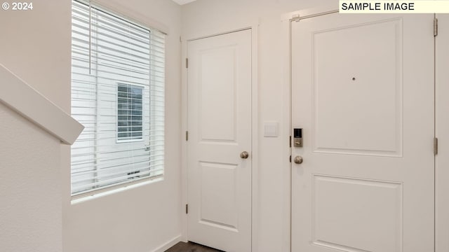 entryway with baseboards
