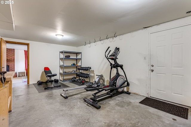 view of workout room