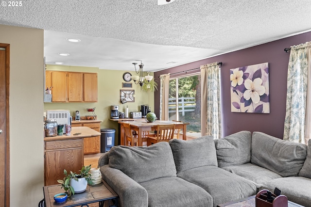 1997 Hazel St, Myrtle Point, OR 97458 - living room with recessed lighting and a textured ceiling