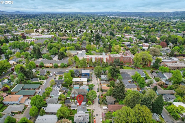 bird's eye view featuring a residential view