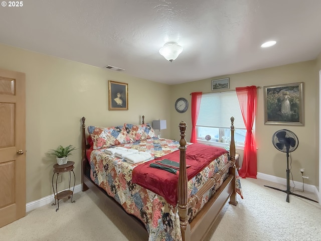 6931 Oakwood Ct, Brookings, OR 97415 - bedroom featuring baseboards, visible vents, and carpet floors