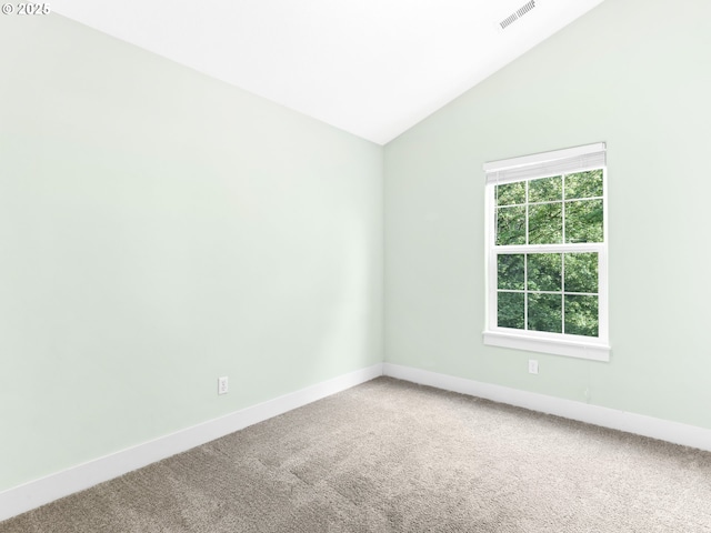 15235 SW Jasper Ln, Beaverton, OR 97007 - unfurnished room featuring carpet flooring and vaulted ceiling