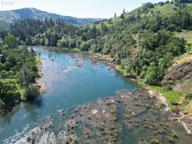 1104 Rio Nes Ln, Roseburg, OR 97470 - water view with a mountainous background and a heavily wooded area