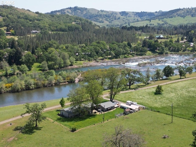 1104 Rio Nes Ln, Roseburg, OR 97470 - aerial view of a water and mountain view and a forest