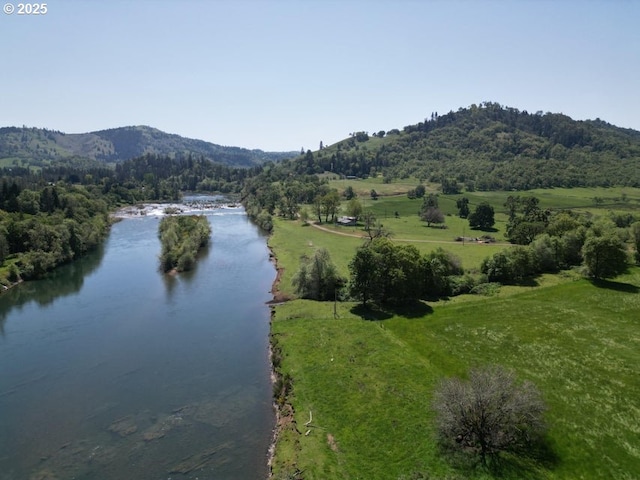 1104 Rio Nes Ln, Roseburg, OR 97470 - aerial view of a water and mountain view and a heavily wooded area