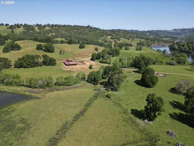 1104 Rio Nes Ln, Roseburg, OR 97470 - aerial overview of property's location with a nearby body of water and rural landscape