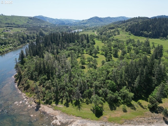 1104 Rio Nes Ln, Roseburg, OR 97470 - aerial view of property's location featuring a water and mountain view and a forest