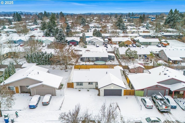 view of snowy aerial view