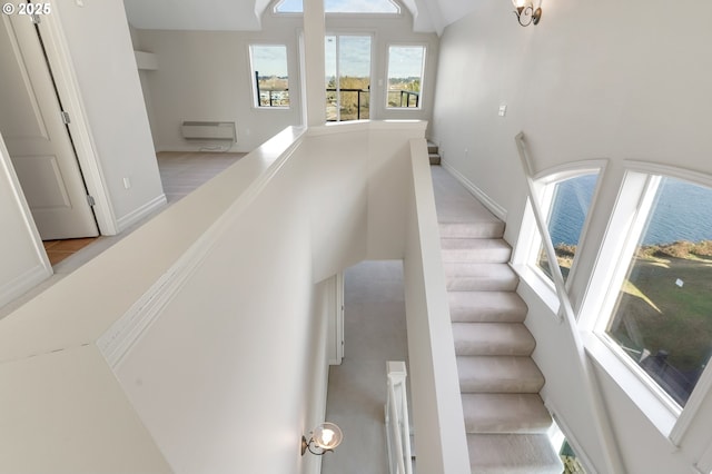 stairway with a wall unit AC