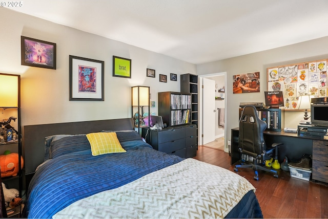 7522 SW Barnes Rd Unit E, Portland, OR 97225 - bedroom featuring hardwood / wood-style floors and an office area