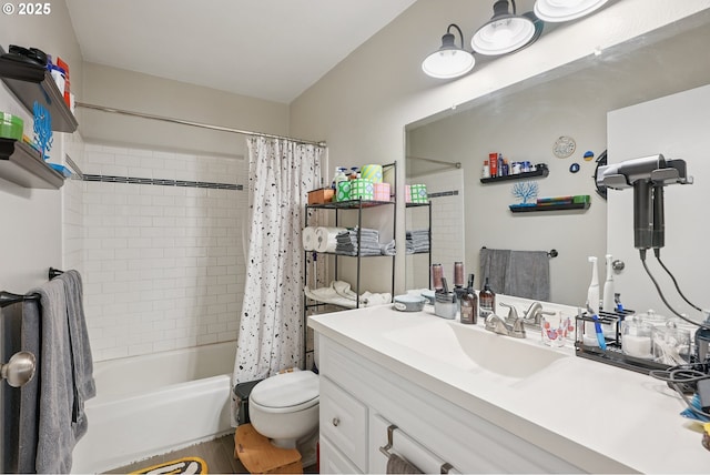 7522 SW Barnes Rd Unit E, Portland, OR 97225 - full bathroom featuring vanity, shower / bathtub combination with curtain, and wood finished floors