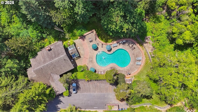 7522 SW Barnes Rd Unit E, Portland, OR 97225 - aerial view of a pool
