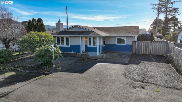 view of ranch-style home