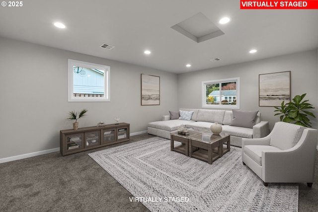 view of carpeted living room