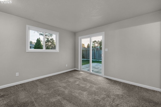 view of carpeted spare room