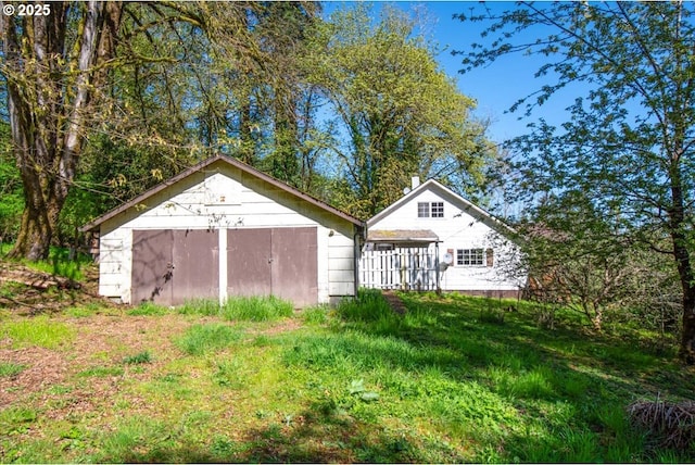 view of shed