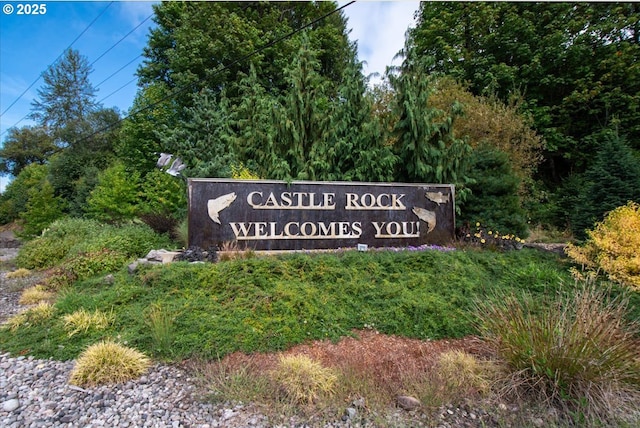 view of community sign