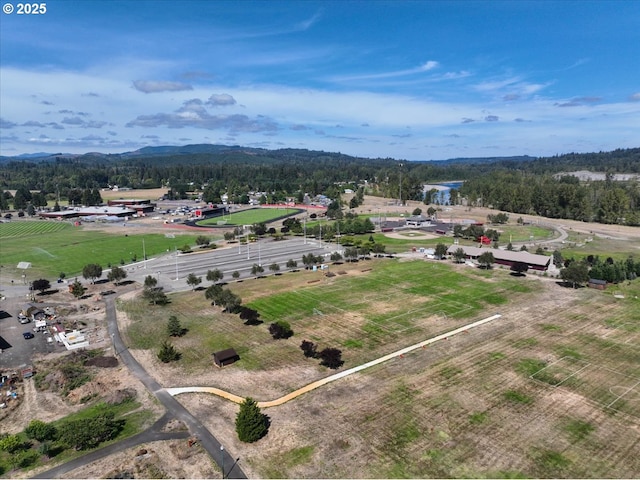 drone / aerial view with a rural view