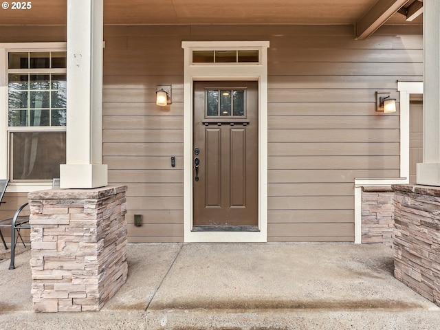 1725 NE Currin Creek Dr, Estacada, OR 97023 - doorway to property with a porch