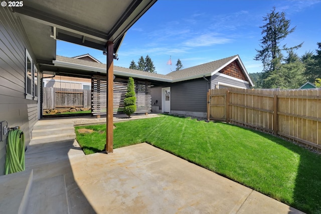930 Kristen Way, Cottage Grove, OR 97424 - exterior space with a patio area and a fenced backyard