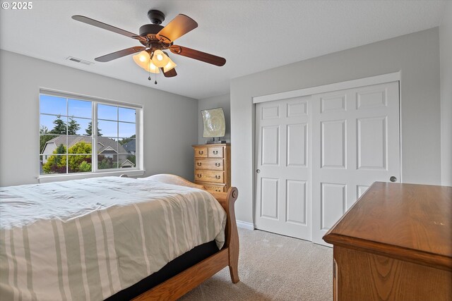 16436 Visionary Ct, Oregon City, OR 97045 - bedroom featuring carpet flooring, a closet, and ceiling fan