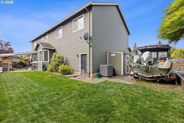 16436 Visionary Ct, Oregon City, OR 97045 - back of house featuring central AC and a patio area