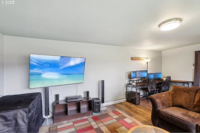 324 N 18th St, Saint Helens, OR 97051 - living room with an office area and wood finished floors