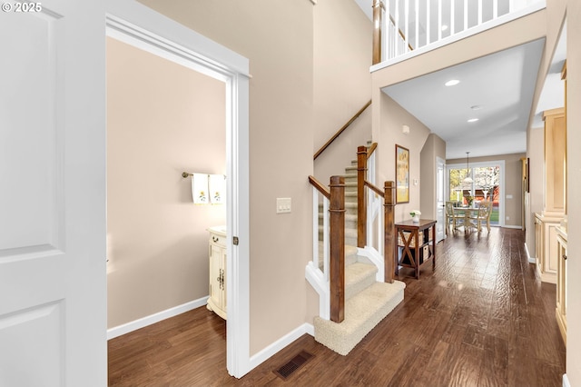 entrance foyer with hardwood / wood-style flooring