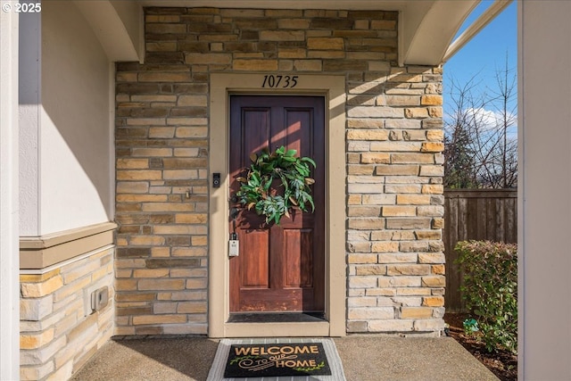 view of doorway to property