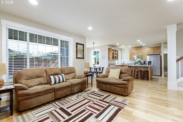 11862 White Ln, Oregon City, OR 97045 - living room with recessed lighting and light wood-style floors