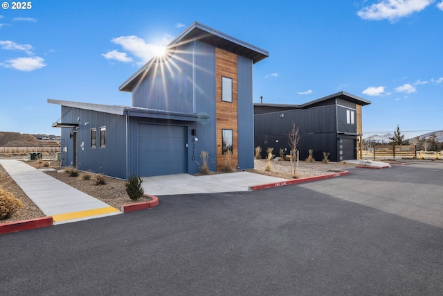 modern home with a garage