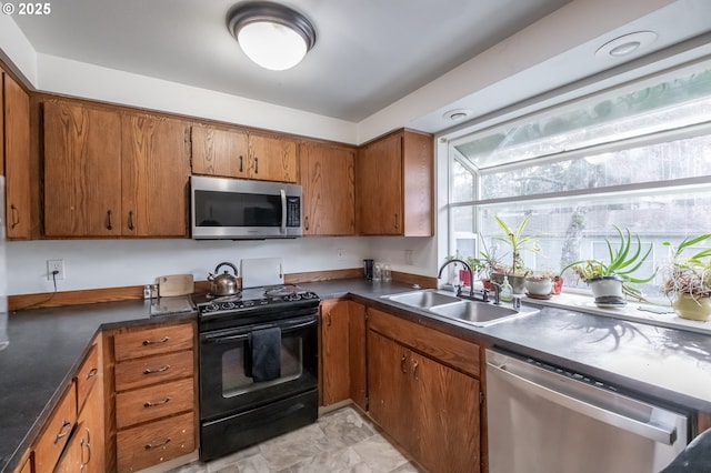 kitchen with stainless steel appliances and sink