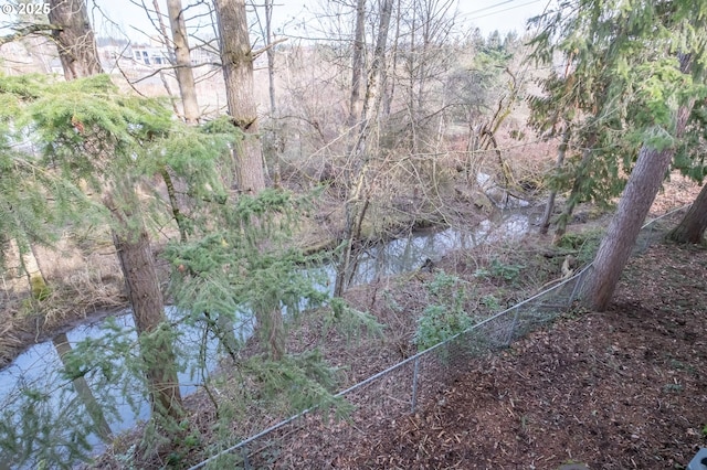 view of local wilderness featuring a water view