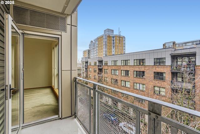 balcony with a city view