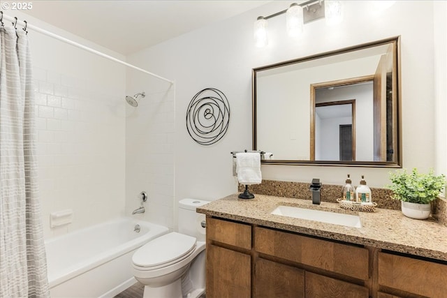 7148 SW Murray Blvd, Beaverton, OR 97008 - bathroom featuring vanity, shower / tub combo, and toilet