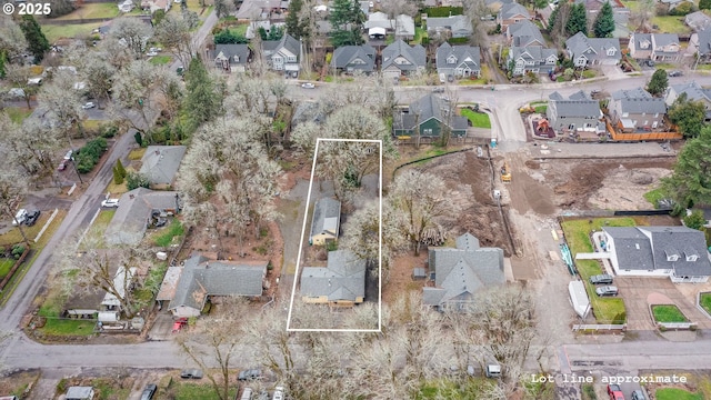 birds eye view of property featuring a residential view