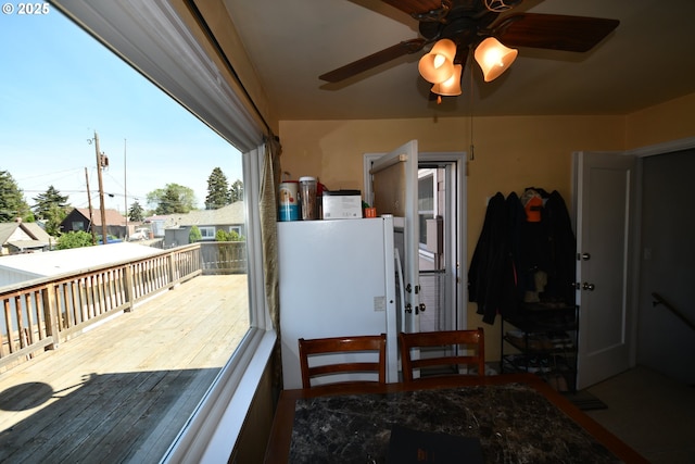 719 W 11th St, The Dalles, OR 97058 - interior space featuring a ceiling fan