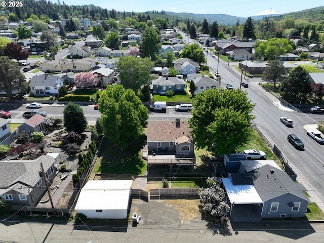 719 W 11th St, The Dalles, OR 97058 - aerial view with a mountain view and a residential view