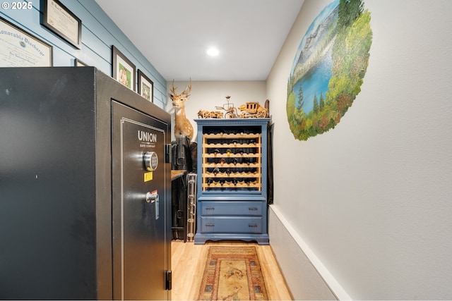 interior space featuring light wood-style flooring
