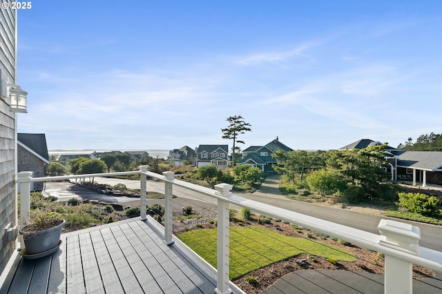deck featuring a residential view