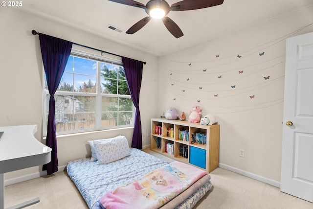 20053 SW 54th Ter, Tualatin, OR 97062 - bedroom with carpet flooring, baseboards, and a ceiling fan