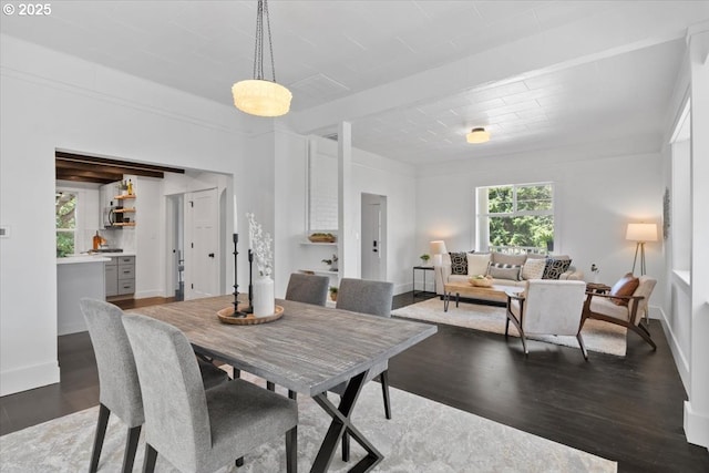 dining room featuring dark hardwood / wood-style floors