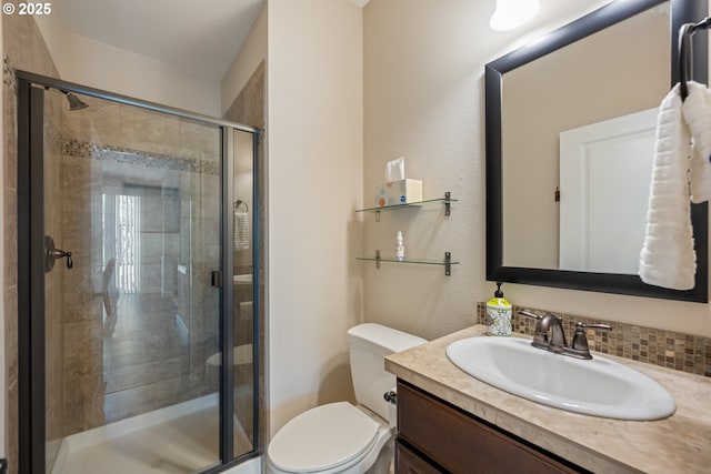 17007 NW Reuben Ln, Portland, OR 97229 - bathroom featuring vanity, a shower stall, and a textured wall