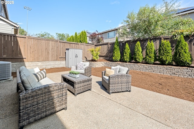 17007 NW Reuben Ln, Portland, OR 97229 - fenced backyard featuring a patio area and an outdoor hangout area