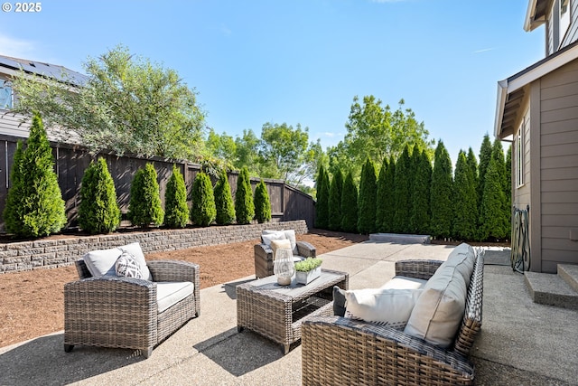 17007 NW Reuben Ln, Portland, OR 97229 - fenced backyard with a patio area and an outdoor living space