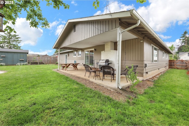 1808 S 4th St, Cottage Grove, OR 97424 - back of house with a patio and an outdoor structure