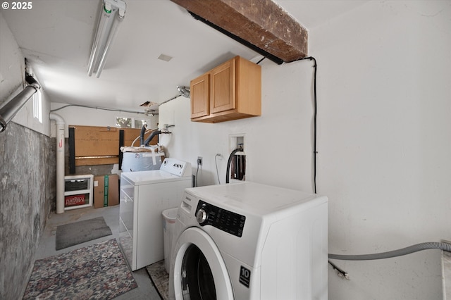 7817 N Washburne Ave, Portland, OR 97217 - laundry room featuring cabinet space and washing machine and clothes dryer