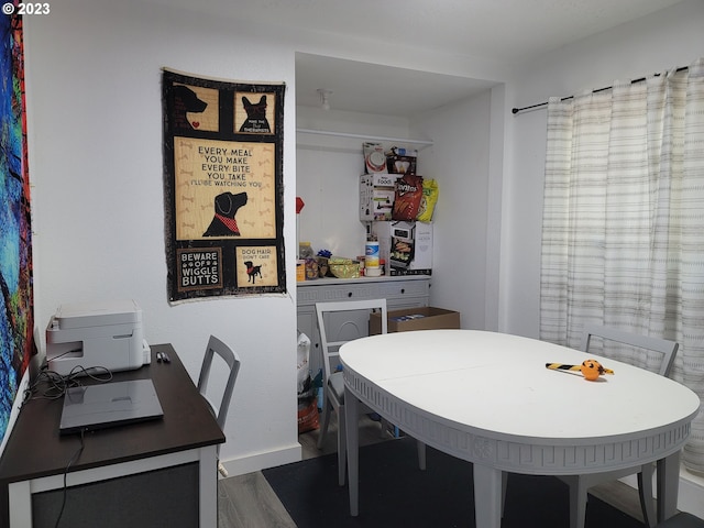 130 Aker Dr, Myrtle Creek, OR 97457 - dining room with wood finished floors and a desk