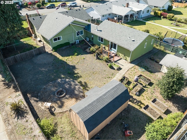 aerial view of residential area